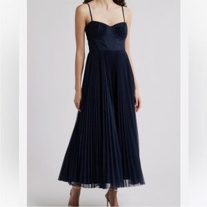 Anthropologie Hutch Amara Corset Midi Tulle Dress
